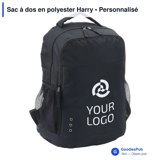Sac à dos personnalisable en polyester avec logo - Harry - Image 3