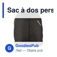Sac à dos personnalisable en polyester avec logo - Kasimir - Miniature 2
