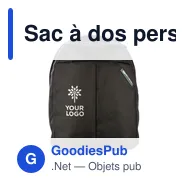 Sac à dos personnalisable en polyester avec logo - Kasimir - Miniature 7