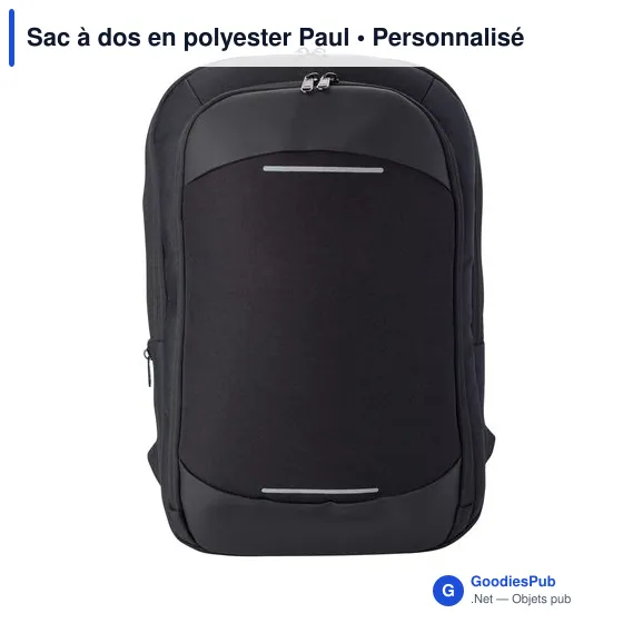 Sac à dos personnalisable en polyester avec logo - Paul - Image 1