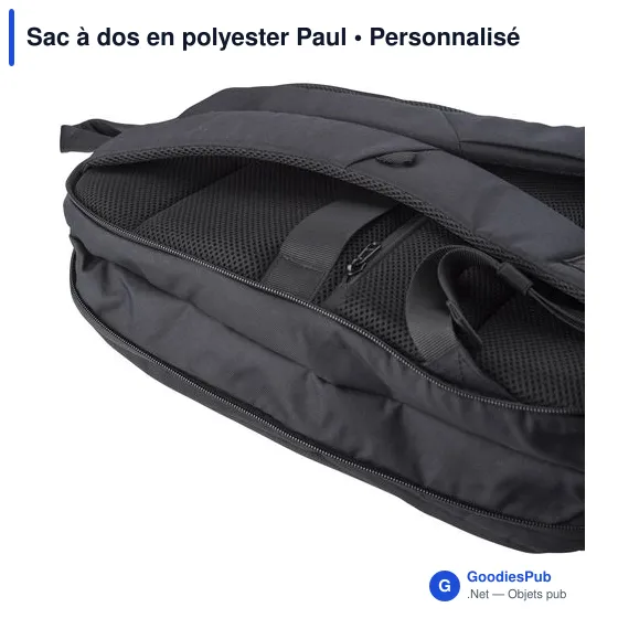 Sac à dos personnalisable en polyester avec logo - Paul - Image 2