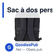 Sac à dos personnalisable en polyester avec logo - Paul - Miniature 3