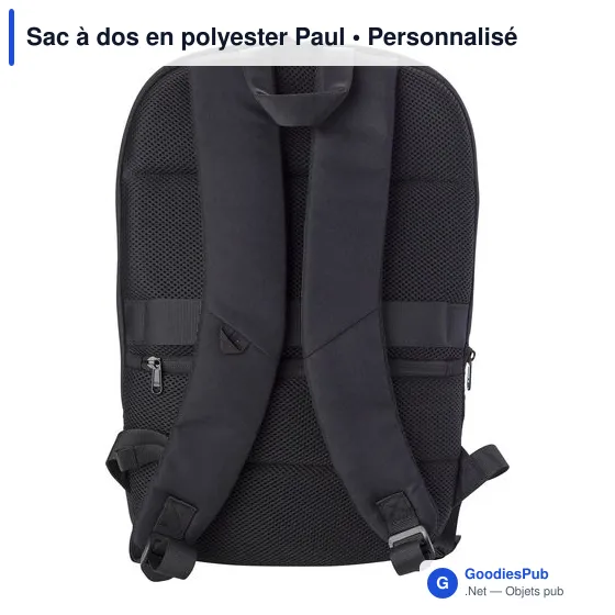 Sac à dos personnalisable en polyester avec logo - Paul - Image 3