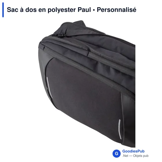 Sac à dos personnalisable en polyester avec logo - Paul - Image 5