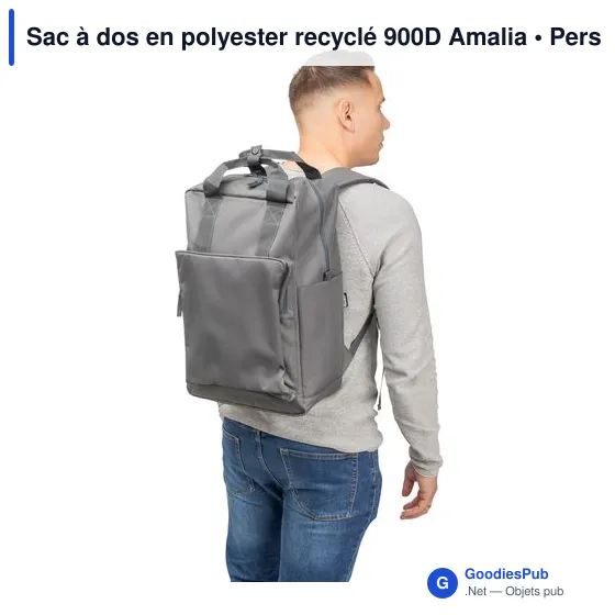 Sac à dos en polyester recyclé 900D Amalia - Image 12