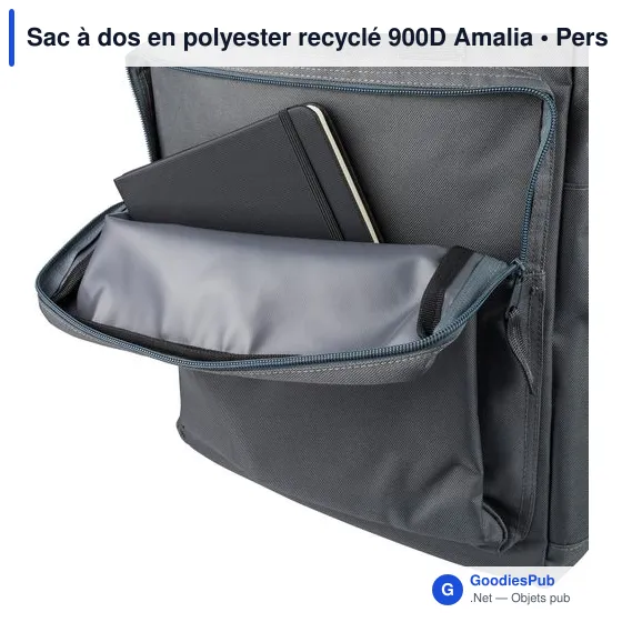 Sac à dos en polyester recyclé 900D Amalia - Image 14