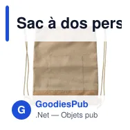Sac à dos personnalisable en polyester rPET avec logo - Ansel - Miniature 1