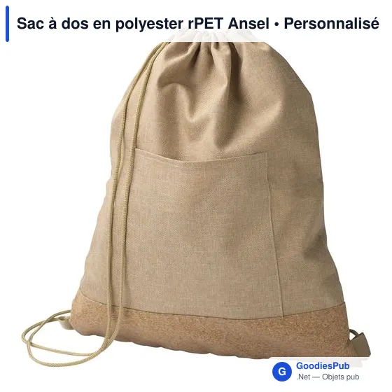 Sac à dos personnalisable en polyester rPET avec logo - Ansel - Image 2