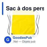 Sac à dos personnalisable en polyester rPET Enrique avec logo - Miniature 1