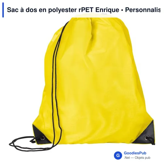 Sac à dos personnalisable en polyester rPET Enrique avec logo - Image 3