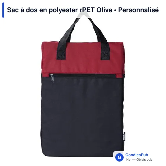Sac à dos personnalisable en polyester rPET avec logo - Image 1