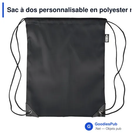 Sac à dos personnalisable en polyester rPET avec logo - Enrique