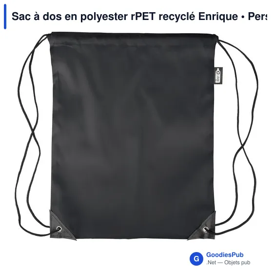Sac à dos personnalisable en polyester rPET avec logo - Enrique - Image 1
