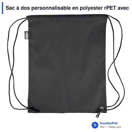 Sac à dos personnalisable en polyester rPET avec logo - Enrique - Image 2