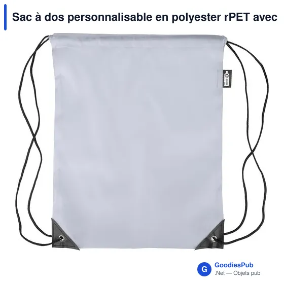 Sac à dos personnalisable en polyester rPET avec logo - Enrique - Image 11