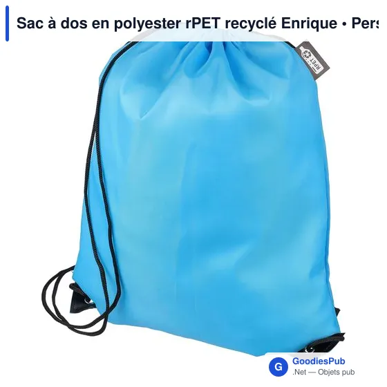 Sac à dos personnalisable en polyester rPET avec logo - Enrique - Image 12