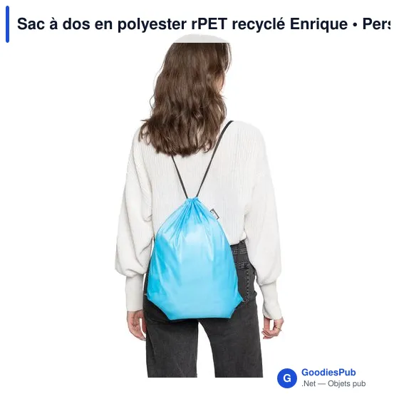 Sac à dos personnalisable en polyester rPET avec logo - Enrique - Image 4