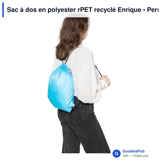 Sac à dos personnalisable en polyester rPET avec logo - Enrique - Image 5
