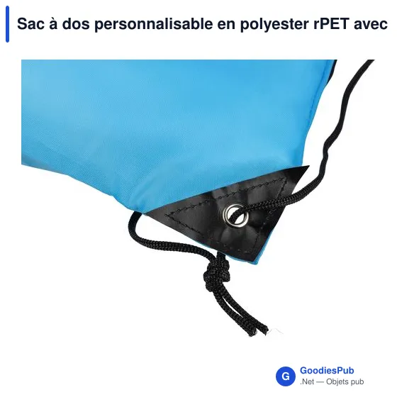 Sac à dos personnalisable en polyester rPET avec logo - Enrique - Image 7