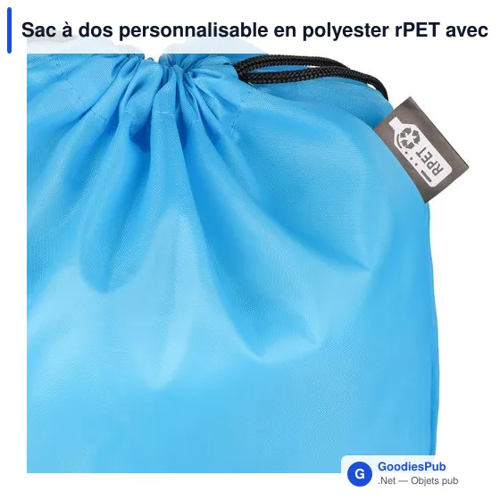 Sac à dos personnalisable en polyester rPET avec logo - Enrique - Image 8