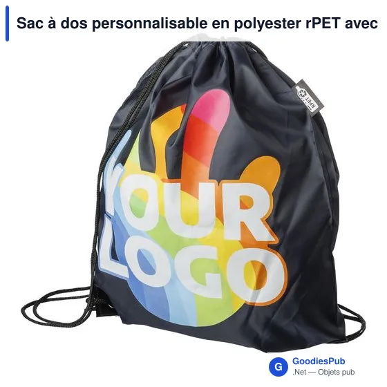 Sac à dos personnalisable en polyester rPET avec logo - Enrique - Image 10