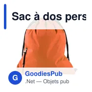Sac à dos personnalisable en pongée avec logo - Elise - Miniature 1