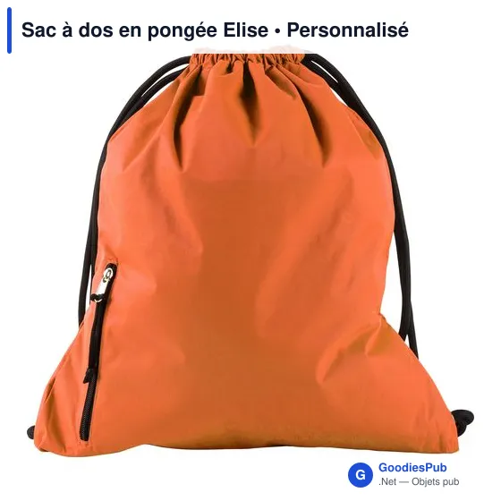Sac à dos personnalisable en pongée avec logo - Elise - Image 1