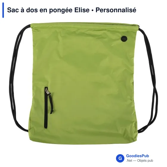 Sac à dos personnalisable en pongée avec logo - Elise - Image 4