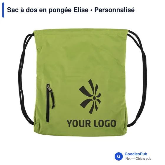 Sac à dos personnalisable en pongée avec logo - Elise - Image 6