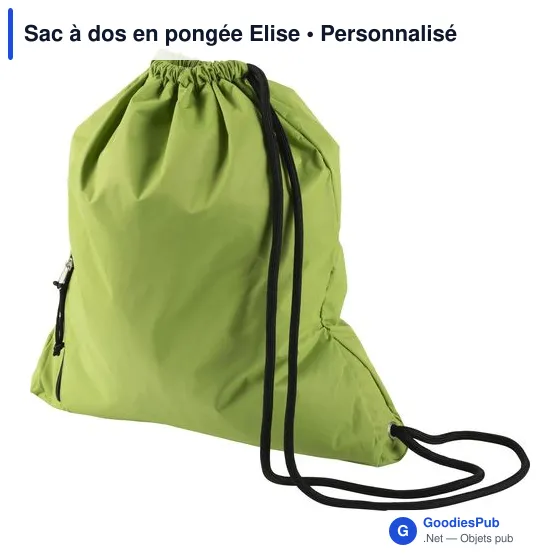 Sac à dos personnalisable en pongée avec logo - Elise - Image 9