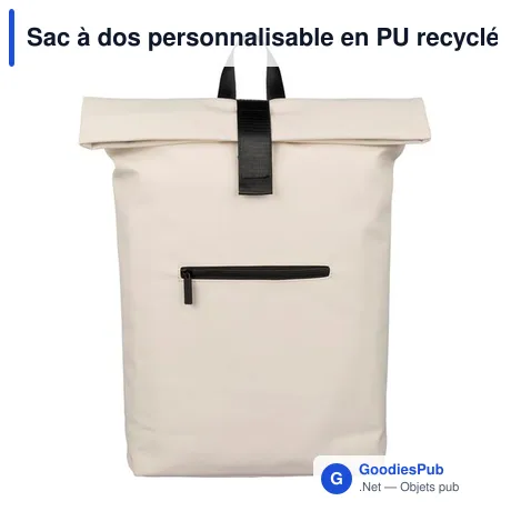 Sac à dos personnalisable en PU recyclé avec logo - Naiya