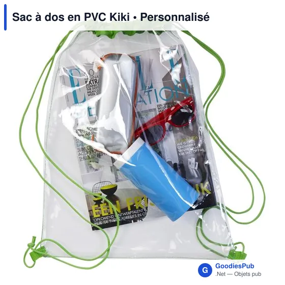Sac à dos personnalisable en PVC avec logo - Kiki - Image 8