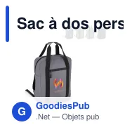 Sac à dos personnalisable en R-PET 600D enduit PU 12 L avec logo - Compact - Miniature 1