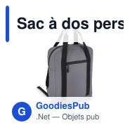 Sac à dos personnalisable en R-PET 600D enduit PU 12 L avec logo - Compact - Miniature 2
