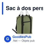 Sac à dos personnalisable en R-PET 600D enduit PU 12 L avec logo - Compact - Miniature 3