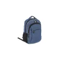 Variante Bleu foncé - Sac à dos personnalisable en toile de coton recyclé avec logo - Harper