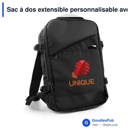 Sac à dos extensible personnalisable avec logo - Exclusive Collection Aicha