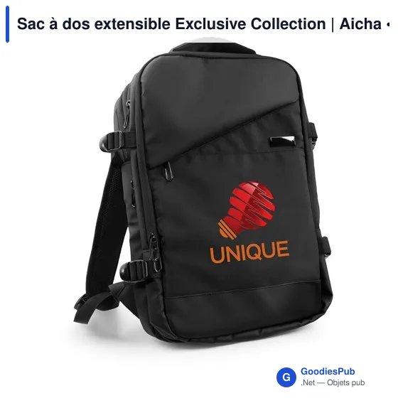 Sac à dos extensible personnalisable avec logo - Exclusive Collection Aicha - Image 1