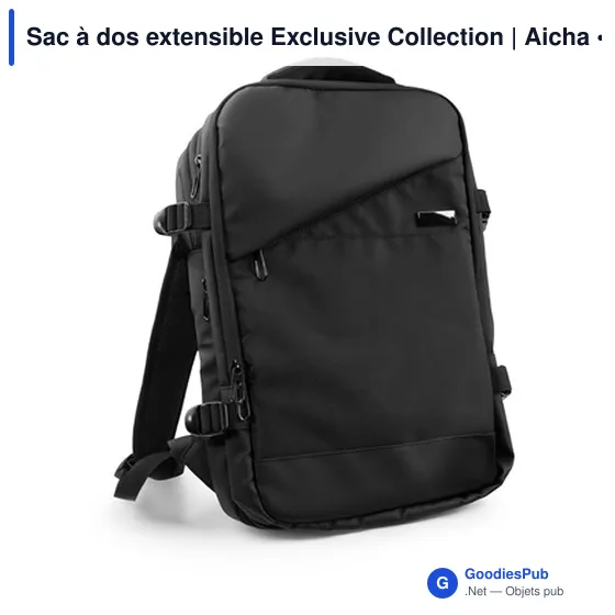 Sac à dos extensible personnalisable avec logo - Exclusive Collection Aicha - Image 3