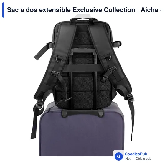 Sac à dos extensible personnalisable avec logo - Exclusive Collection Aicha - Image 6