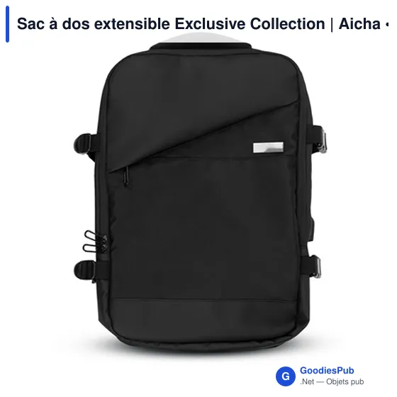 Sac à dos extensible personnalisable avec logo - Exclusive Collection Aicha - Image 7