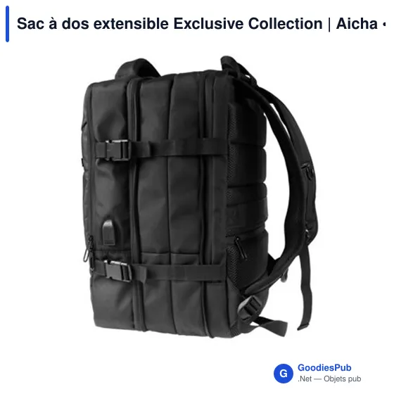 Sac à dos extensible personnalisable avec logo - Exclusive Collection Aicha - Image 10