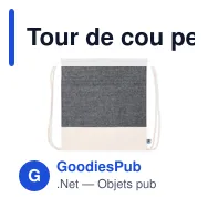 Tour de cou personnalisable avec logo pour entreprises - Miniature 1