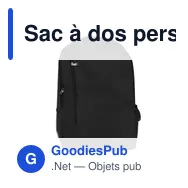Sac à dos personnalisable Finnick avec logo pour vos événements - Miniature 2