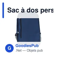 Sac à dos personnalisable Finnick avec logo pour vos événements - Miniature 4