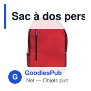 Sac à dos personnalisable Finnick avec logo pour vos événements - Miniature 7