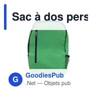 Sac à dos personnalisable Finnick avec logo pour vos événements - Miniature 9