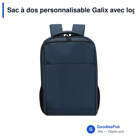 Sac à dos personnalisable Galix avec logo pour ordinateur