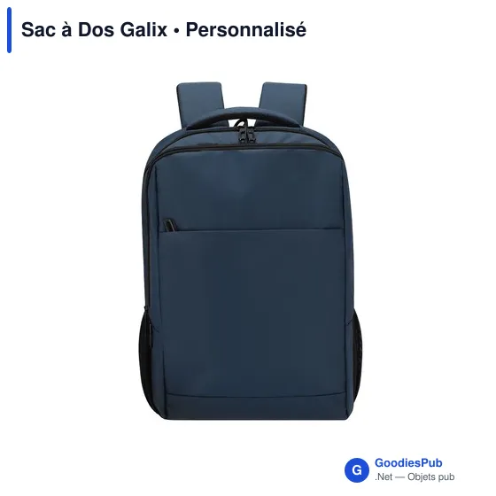 Sac à dos personnalisable Galix avec logo pour ordinateur - Image 1