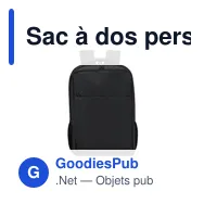 Sac à dos personnalisable Galix avec logo pour ordinateur - Miniature 5
